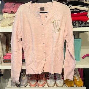 Wicked Paul Tazewell Chic Light Pink Cardigan Sweater Wicked Glinda Good Witch